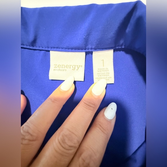 Chico's Royal Blue Utility Jacket - Picture 5 of 6